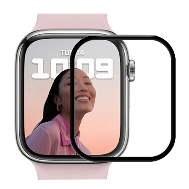 MOCOLO 3D Curved Anti-explosion Full Coverage Tempered Glass Screen Protector for Apple Watch Series 9 / 8 / 7 45mm
