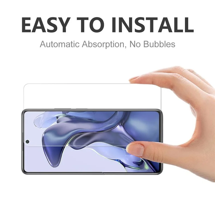 HAT PRINCE 5 Piezas/Juego Borde de Arco 0.26 mm 9H 2.5D Protector de Pantalla de Vidrio Templado para Xiaomi 11T Pro/Xiaomi 11T