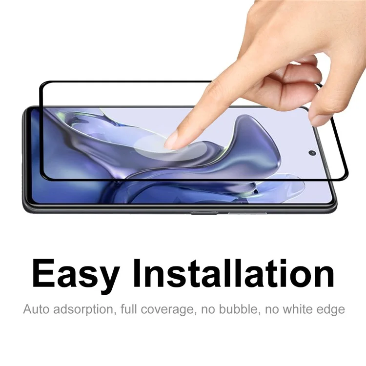 HAT PRINCE 0,26 mm 9H 2,5D Arc Edge Full Glue Complete Covering Tempered Glass Screen Protector Film for Xiaomi 11T/11T Pro