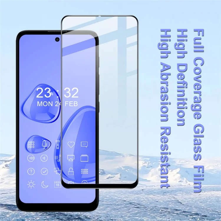 IMAK Pro+ Serie Abrieb-resistente Antifärben Ultra Klarer Abdeckung Voller Kleber 9H AGC Glass Tempered Glasfilm Für Motorola Moto E40