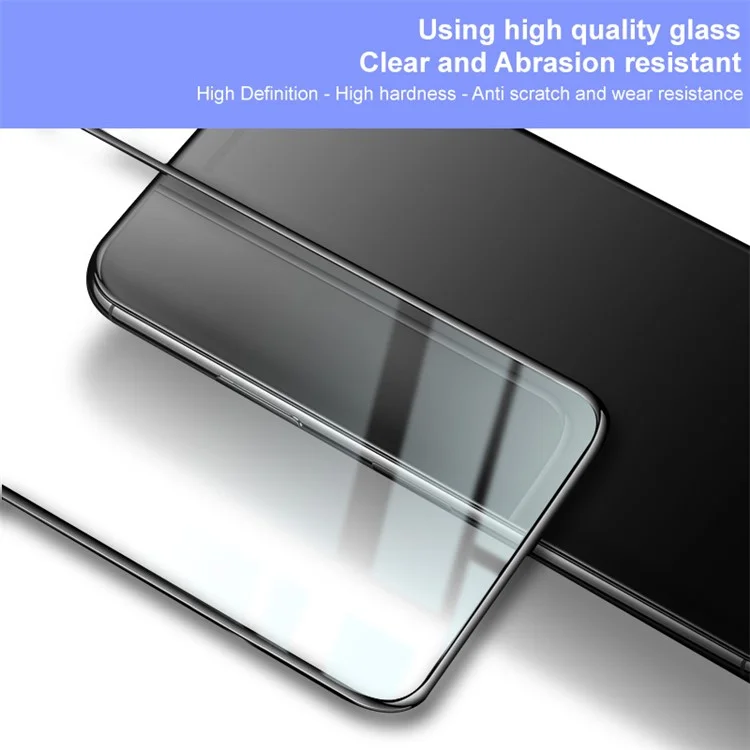 IMAK Pro+ Series Abrasion-resistant Anti-stains Ultra Clear Full Coverage Full Glue 9H AGC Glass Tempered Glass Film for Motorola Moto E40