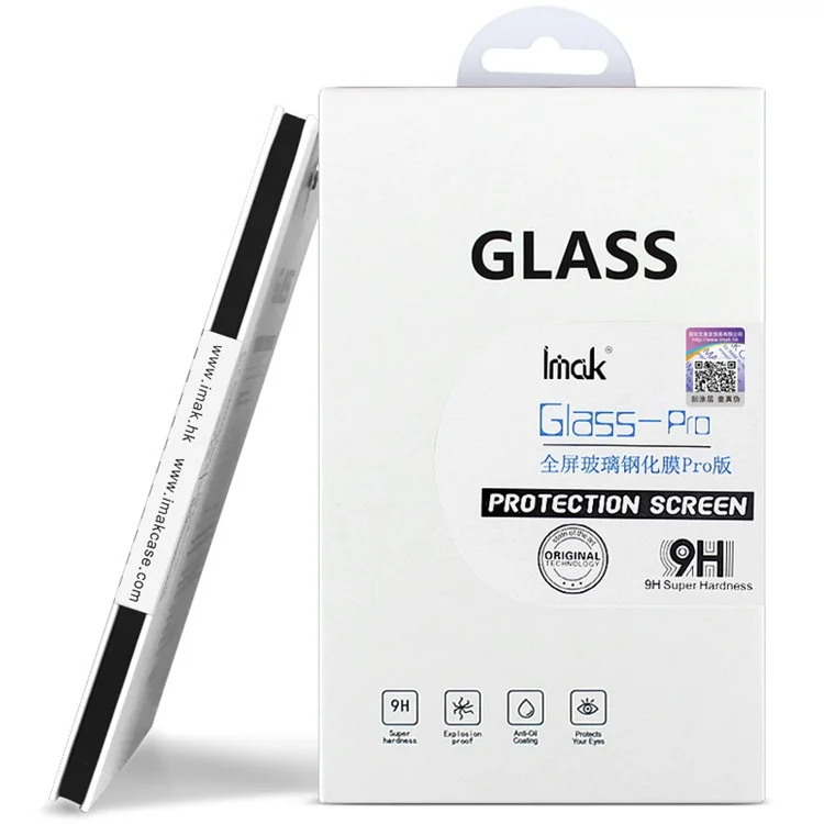 IMAK Pro+ Series Abrasion-resistant Anti-stains Ultra Clear Full Coverage Full Glue 9H AGC Glass Tempered Glass Film for Motorola Moto E40