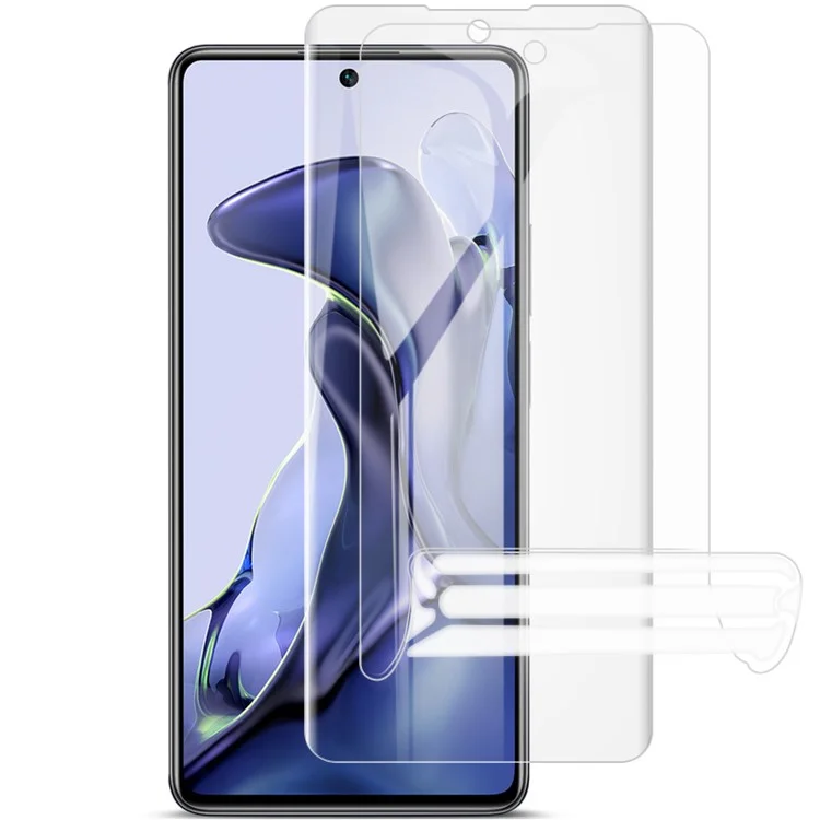 IMAK 2 Pcs/Set Hydrogel Film III Couverture complète Transparent Doux TPU Écran de protection pour Xiaomi 11T / 11T Pro