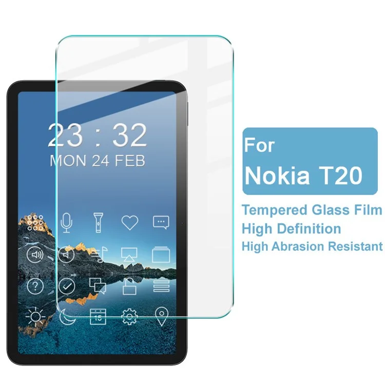 Para Nokia T20 / T21 IMAK H Series Sensitive Touch 9H Anti-explosion HD Clear Tempered Glass Full Screen Protector