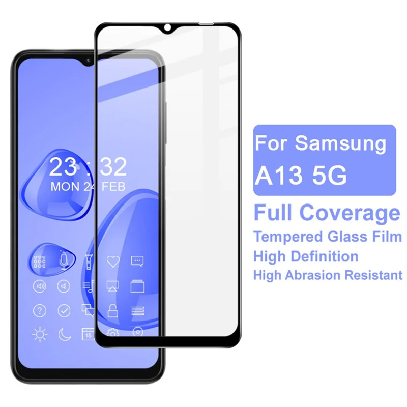 IMAK Pro+ Serie HD-klarhed 9H Fuld dækning Fuld lim Følsom reaktion Hærdet glas skærmprotector til Samsung Galaxy A13 5G