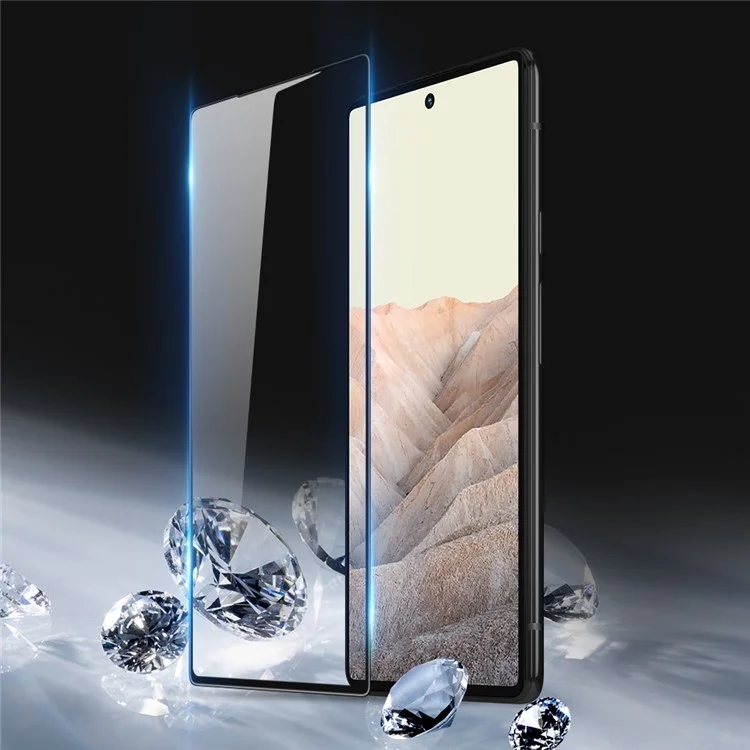 DUX DUCIS Full Screen Full Glue 9H Hardness 2.5D Edge 0.33mm Ultra Clear Tempered Glass Film (10D) for Google Pixel 6