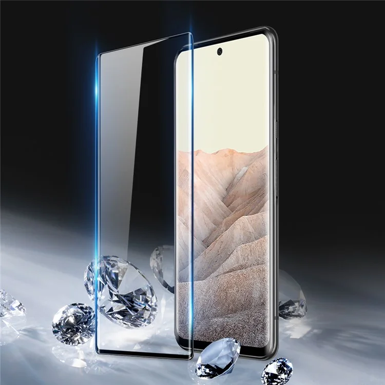 DUX DUCIS for Google Pixel 6 Pro Full Screen Protector Side Glue Hot Bending 3D Curved Medium Alumina Glass Film