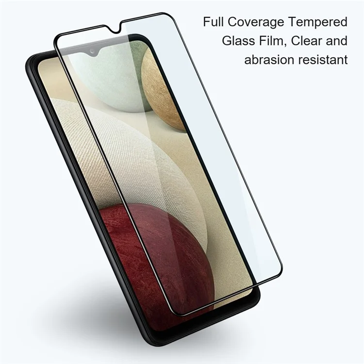 AMORUS Full Cover Full Glue 9H Hardness Secondary Hardening Silk Printing Tempered Glass Film for Samsung Galaxy M52 5G - Schwarz