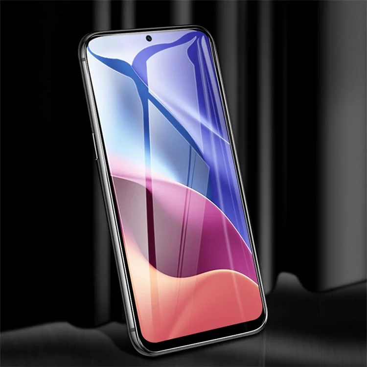 MOCOLO Silk Print Full Glue Full Coverage Scratch-resistant Explosion-proof Ultra Clear Tempered Glass Screen Film für Samsung Galaxy M52 5G - Schwarz