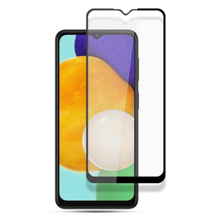 MOCOLO Silk Print Full Glue Arc Design Waterproof Ultra Clear Tempered Glass Full Coverage Screen Protector für Samsung Galaxy A13 5G - Schwarz