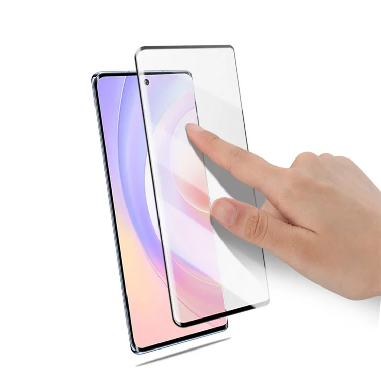 Mocolo 3D Gebogener Klebstoff-kee-resistentes Glattes Gefühl Voller Abdeckung Temperierter Glasschildfilm Für Honor 50/Huawei Nova 9 - Schwarz