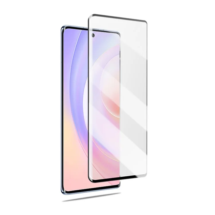 Mocolo 3D Gebogener Klebstoff-kee-resistentes Glattes Gefühl Voller Abdeckung Temperierter Glasschildfilm Für Honor 50/Huawei Nova 9 - Schwarz