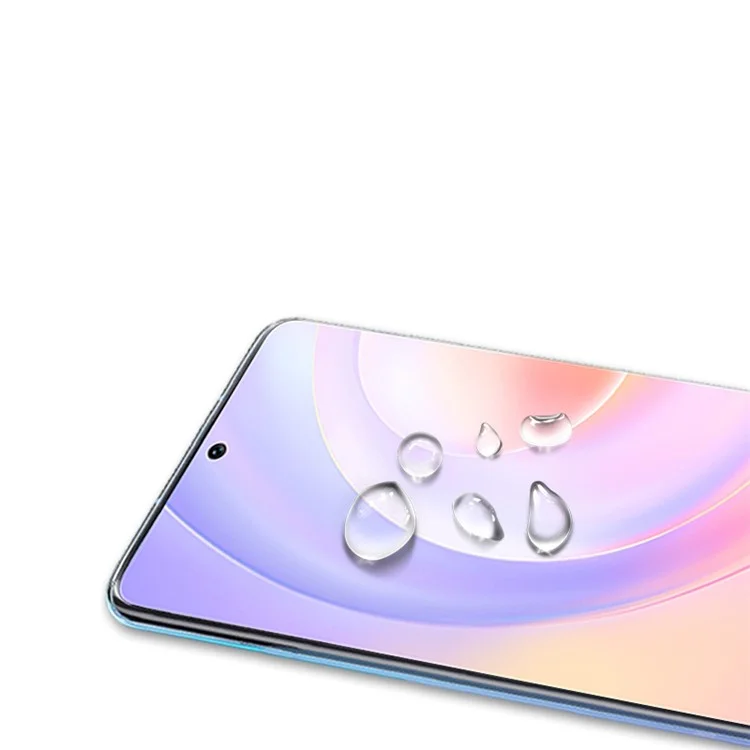 Mocolo 3D Gebogener Klebstoff-kee-resistentes Glattes Gefühl Voller Abdeckung Temperierter Glasschildfilm Für Honor 50/Huawei Nova 9 - Schwarz