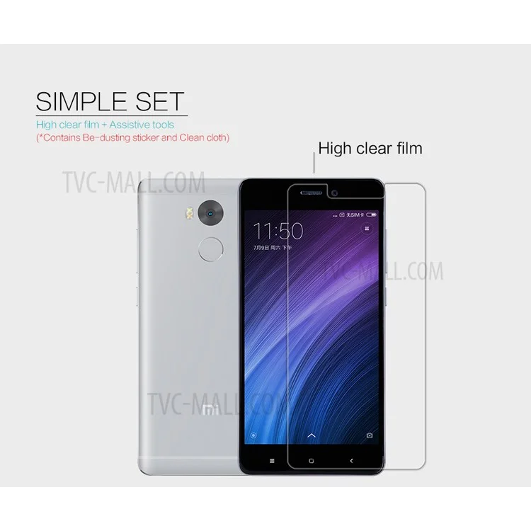 NILLKIN for Xiaomi Redmi 4 Anti-fingerprint Crystal Clear Screen Protector Film