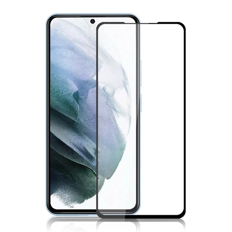 MOCOLO Protecteur d'écran en verre trempé complet avec impression en soie pour Samsung Galaxy S22 5G / S23 - Noir