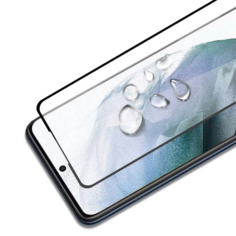 MOCOLO Protecteur d'écran en verre trempé complet avec impression en soie pour Samsung Galaxy S22 5G / S23 - Noir