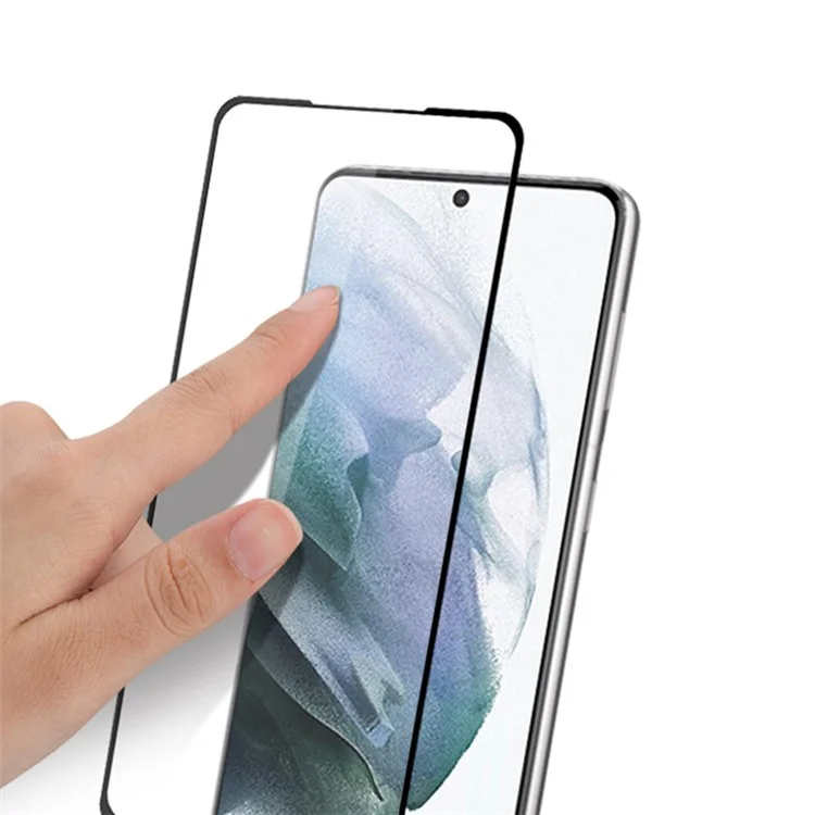MOCOLO Protecteur d'écran en verre trempé complet avec impression en soie pour Samsung Galaxy S22 5G / S23 - Noir