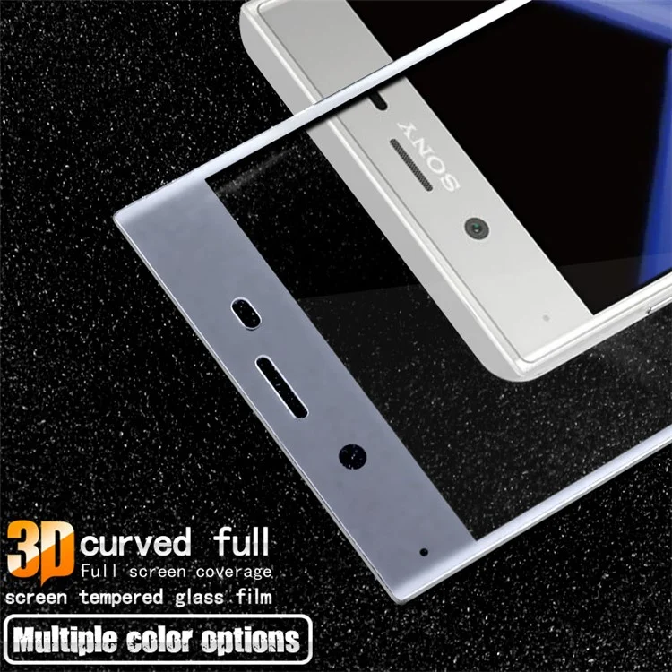IMAK 3D Curved Full Cover Tempered Glass Screen Protector for Sony Xperia XZ - Black