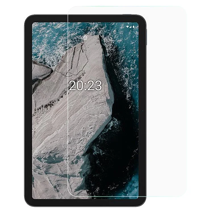 Protecteur d'écran en verre trempé lisse et transparent anti-explosion de 0,3 mm [Colle totale] pour Nokia T20