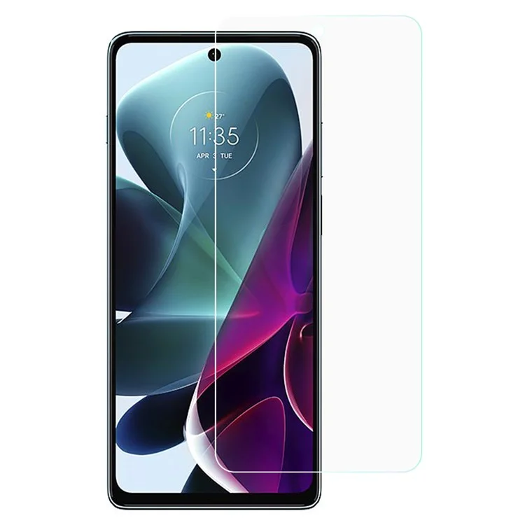 Anti-rotto Anti-macchia HD 0.3mm Arc Edge Pellicola Protettiva in Vetro Temperato per Motorola Moto G200 5G
