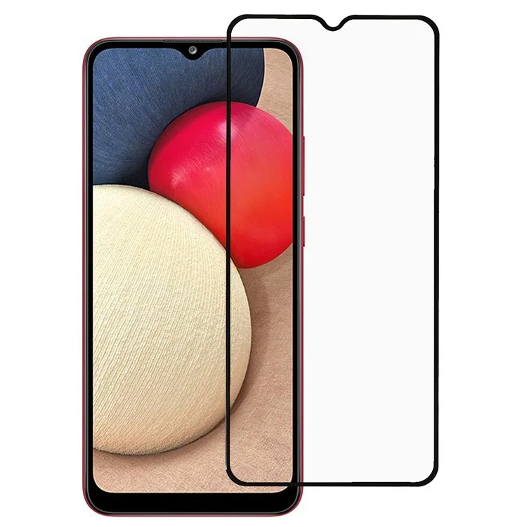 Silk Print Sensive PET + TPU Scrector Protector Ultra Clear Gustable Full Glue Screen Film Для Samsung Galaxy A02s (164,2x75,9x9,1 Мм)