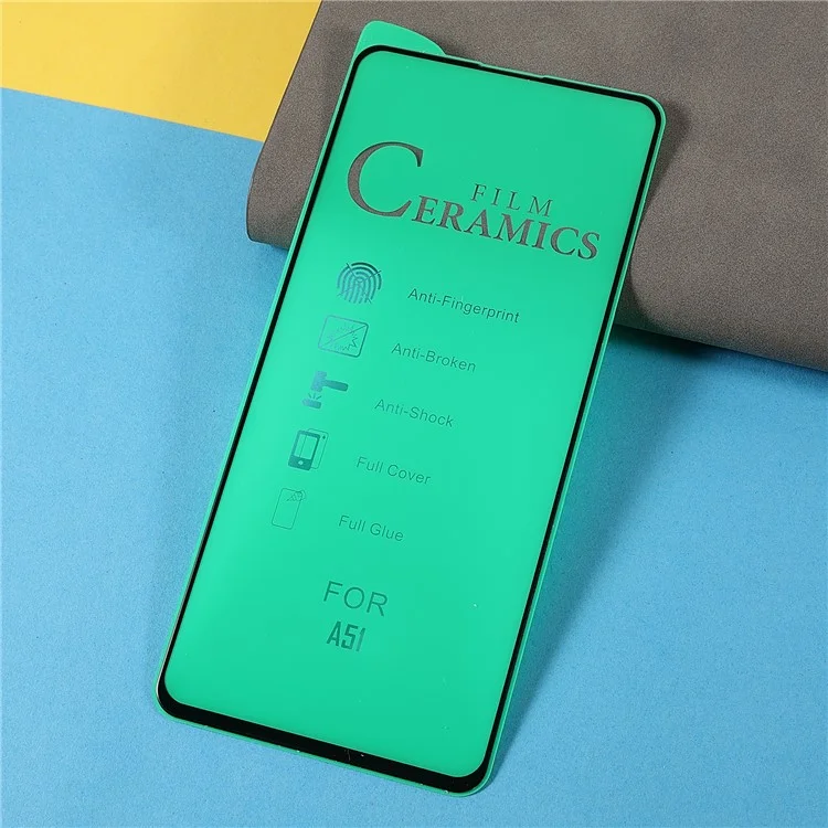 RURIHAI Anti-fingerprint Full Coverage Full Glue Ultra Clear PMMA Soft Screen Protector Film per Samsung Galaxy A51 4G SM-A515/A51 5G SM-A516