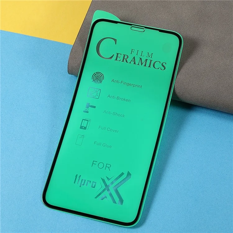 Rurihai Cerámica Cerámica Película Alta Transparencia Pegamento Completo Cobertura Completa PMMA Pantalla Pantalla Protector Para IPhone 11 Pro / iphone x / iPhone XS 5.8 pulgadas