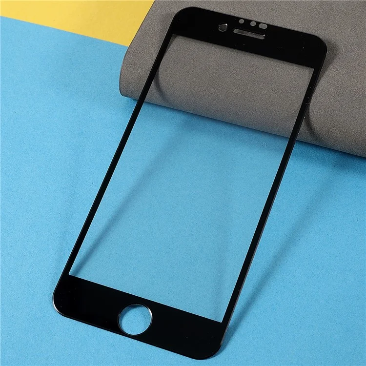 RURIHAI Full Coverage Film Clear Soft PMMA Anti-fingerprint Full Glue Screen Protector für iPhone SE (2022)/SE (2020)/8/7 - Schwarz