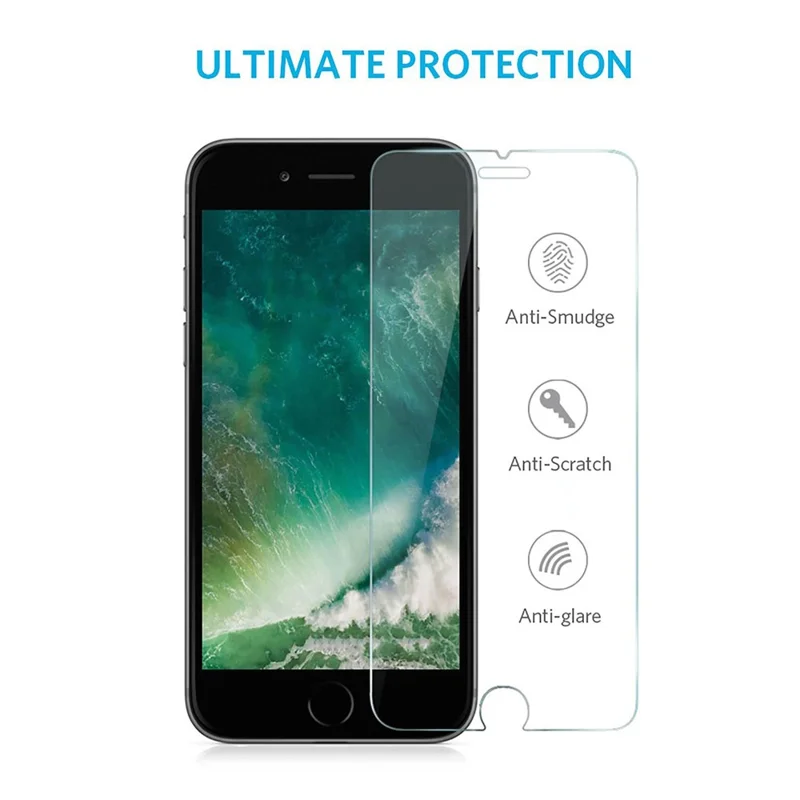 ENKAY HAT PRINCE for iPhone SE (2020)/SE (2022)/8/7 4.7 inch 2.5D Tempered Glass Screen Protector Film 0.26mm 9H Arc Edge