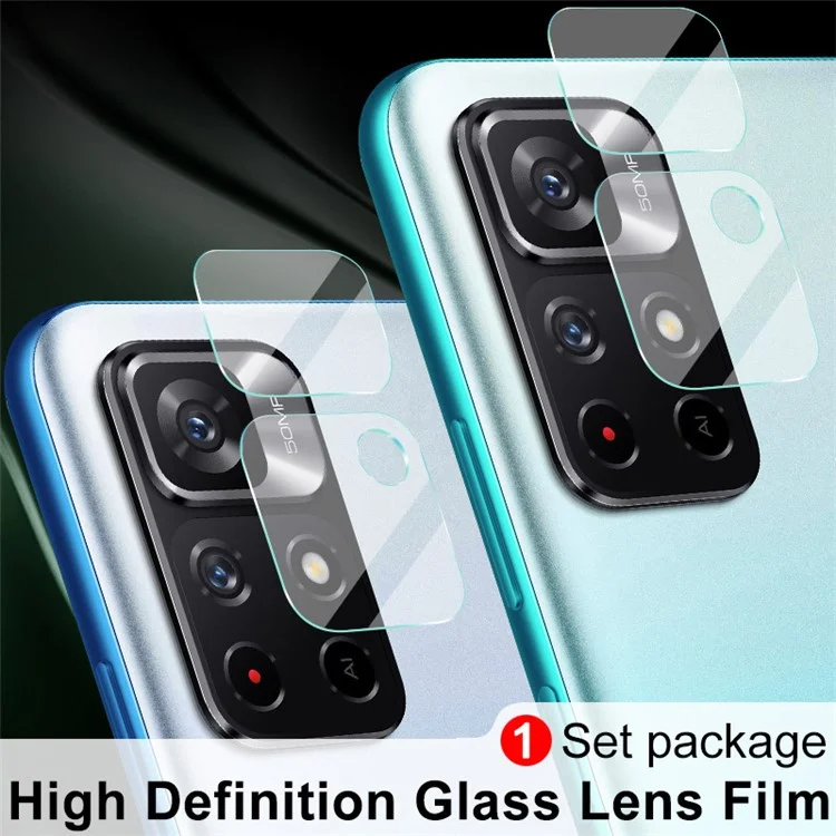IMAK HD Clear Strong Hardness Tempered Glass Camera Lens Protector Film Set for Xiaomi Redmi Note 11 5G (China) (MediaTek)/Redmi Note 11T 5G/Redmi Note 11S 5G