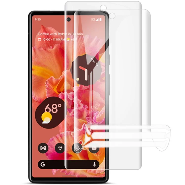 IMAK 2Pcs/Set Hydrogel Film III Full Coverage Transparent Soft TPU Protective Screen Protector für Google Pixel 6