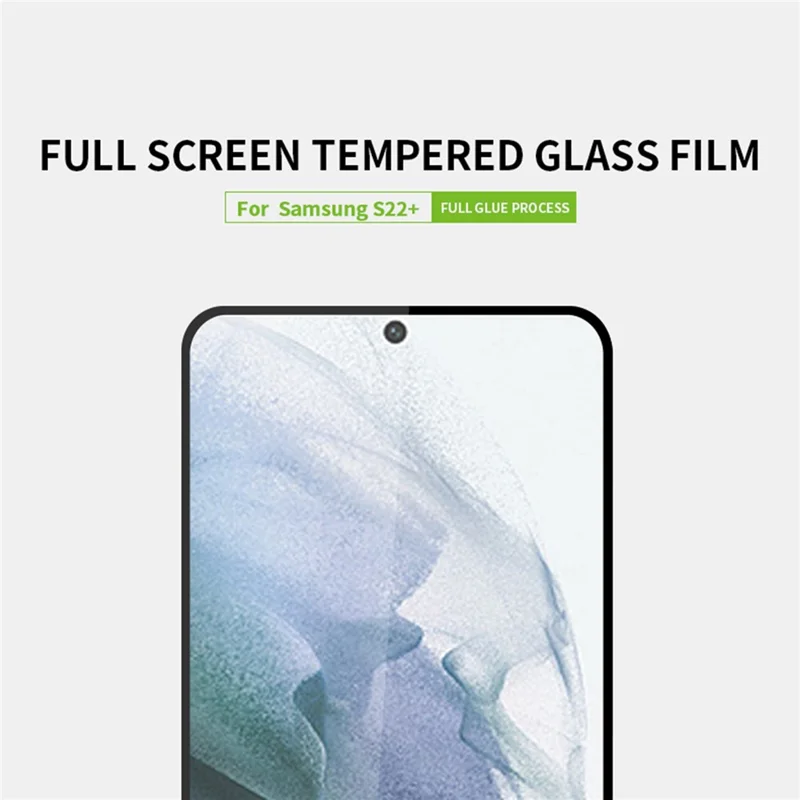 PINWUYO Tempered Glass Screen Film Full Glue Explosion-Proof Complete Covering Fingerprint-Free Screen Protector for Samsung Galaxy S22+ 5G / S23+