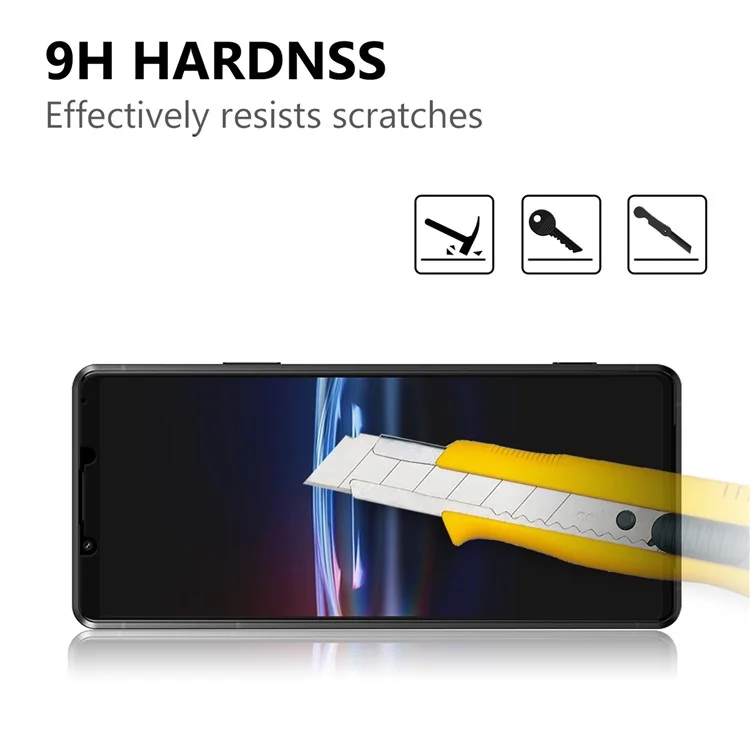 For Sony Xperia Pro-I Ultra Clear Bubble-free Full Coverage Full Glue 0.2mm Black Edge AGC Glass Tempered Glass Screen Protector