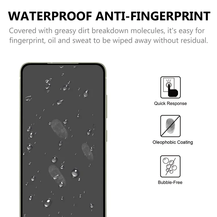 Protector de Pantalla de Vidrio de Vidrio AGC de Color Negro de Tamaño Completo Ultra Transparente [espesor de 0.1 Mm, Soporte de Desbloqueo de Huellas Dactilares] Para Samsung Galaxy S22+ 5G