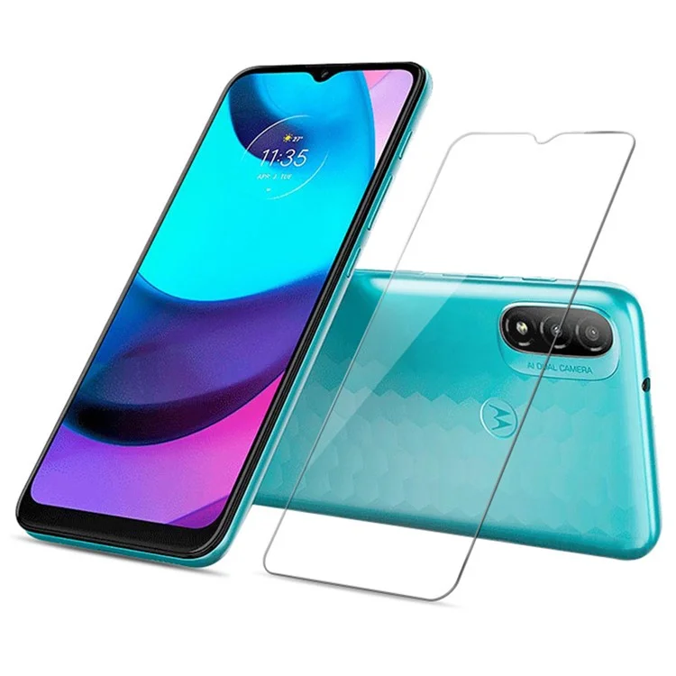 MOCOLO Película de Cristal Templado Antihuella, Irrompible, HD, Pegado Completo, Dureza 9H para Motorola Moto E20 