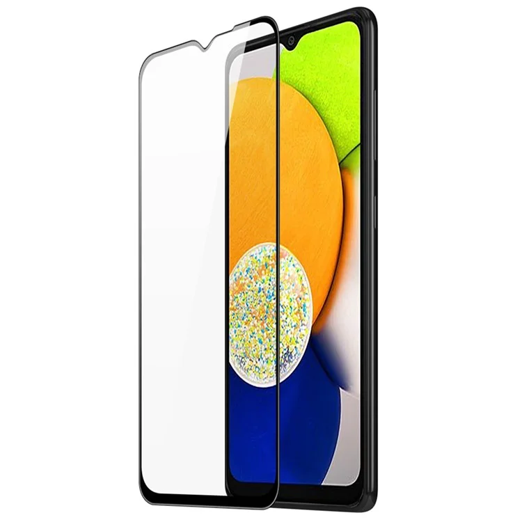 DUX DUCIS 0.33mm Ultra Clear Full Screen Full Glue Scratch Resistant 2.5D Edge Medium Alumina Glass Film (9D) para Samsung Galaxy A03 / A03 Core