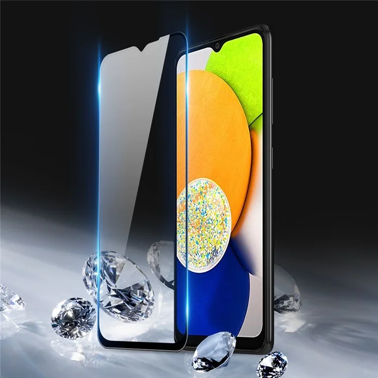 DUX DUCIS 0.33mm Ultra Clear Full Screen Full Glue Scratch Resistant 2.5D Edge Medium Alumina Glass Film (9D) para Samsung Galaxy A03 / A03 Core