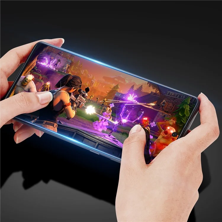 DUX DUCIS 2.5D Edge Full Screen Side Glue HD 0.33mm Medium Alumina Tempered Glass Support Fingerprint Unlock for Samsung Galaxy S22 Ultra 5G