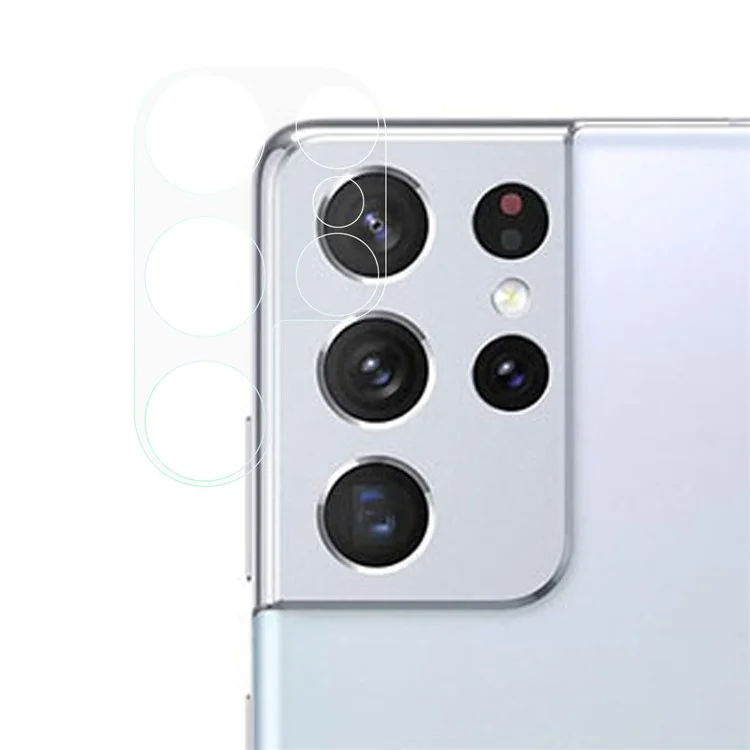 HD Clear 9H Dureté Anti-Rayures Protecteur d'objectif en verre trempé pour Samsung Galaxy S22 Ultra 5G