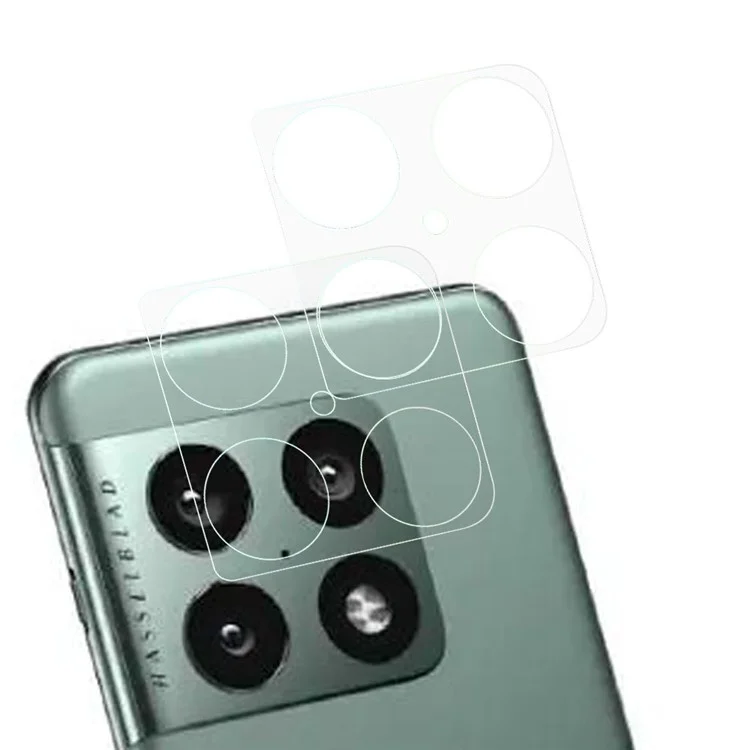2 pièces/ensemble Anti-traces de doigts Anti-rayures Film de protection en verre trempé à bord incurvé 3D pour objectif de caméra pour OnePlus 10 Pro 5G 