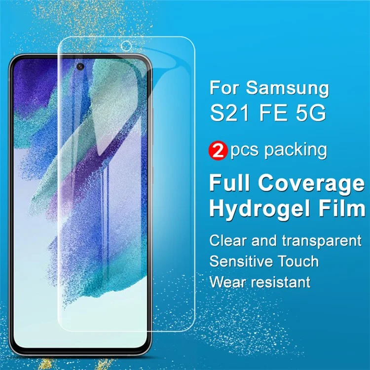 IMAK 2Stück/Set Hydrogel Film III Ultra Clear Full Coverage TPU Soft Bildschirmschutzfolie für Samsung Galaxy S21 FE 5G