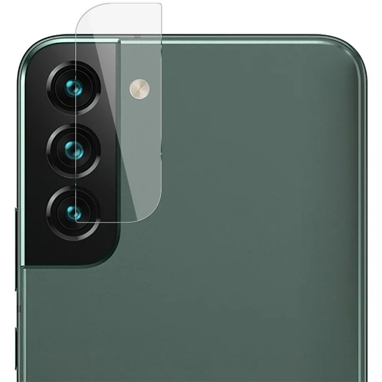 IMAK 2 pièces / Ensemble de protecteurs d'objectif de caméra pour Samsung Galaxy S22 5G / S22+ 5G, film de protection d'objectif en verre trempé ultra-clair anti-rayures