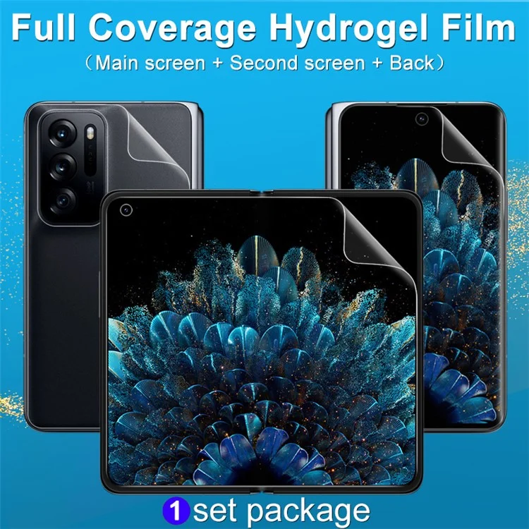IMAK Hydrogel Film III Ultra Clear Full Cover Phone Screen + Inside Screen + TPU Back Film für Oppo Find N