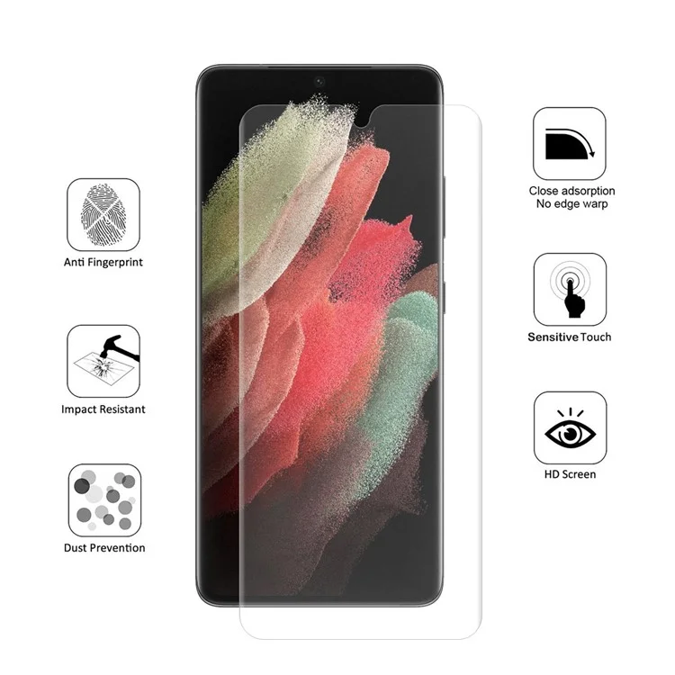 Enkay Hat Prince 2pcs/pacote Cola Completa Tpe Macio+pet+tpu Hydrogel Protetive Film Antifingerprint HD Protector Para Samsung Galaxy S22 Ultra 5G