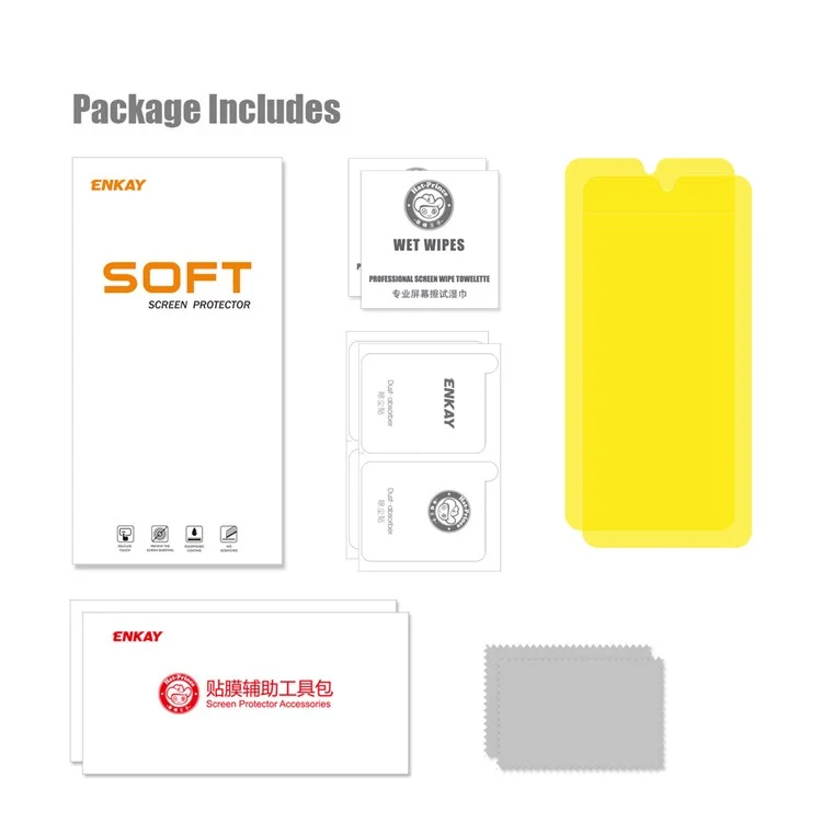 Enkay Hat Prince 2pcs/pacote Cola Completa Tpe Macio+pet+tpu Hydrogel Protetive Film Antifingerprint HD Protector Para Samsung Galaxy S22 Ultra 5G