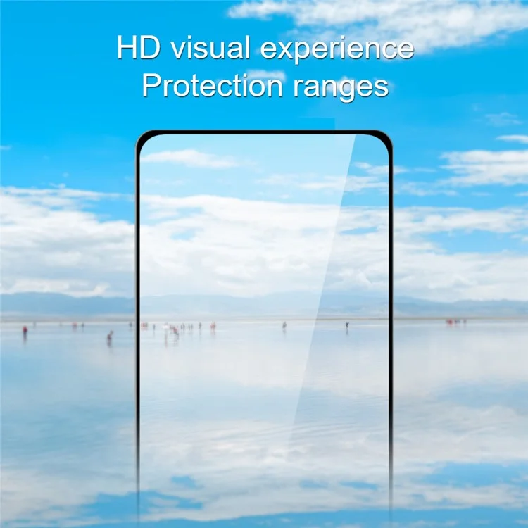 Amorus Cobertura Completa HD Impresión de Seda Transparente Glue Completo Película de Vidrio Templado de Doble Defensa Para Samsung Galaxy A73 5G - Negro