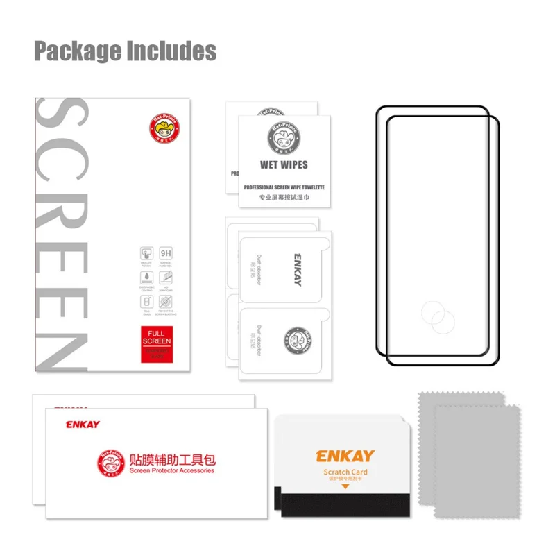 HAT PRINCE 2Pcs/Set Full Glue 0.26mm 3D Curved Hot Bending Ultra Clear Tempered Glass Screen Protector [Support Fingerprint Unlocking] for Samsung Galaxy S22 Ultra 5G