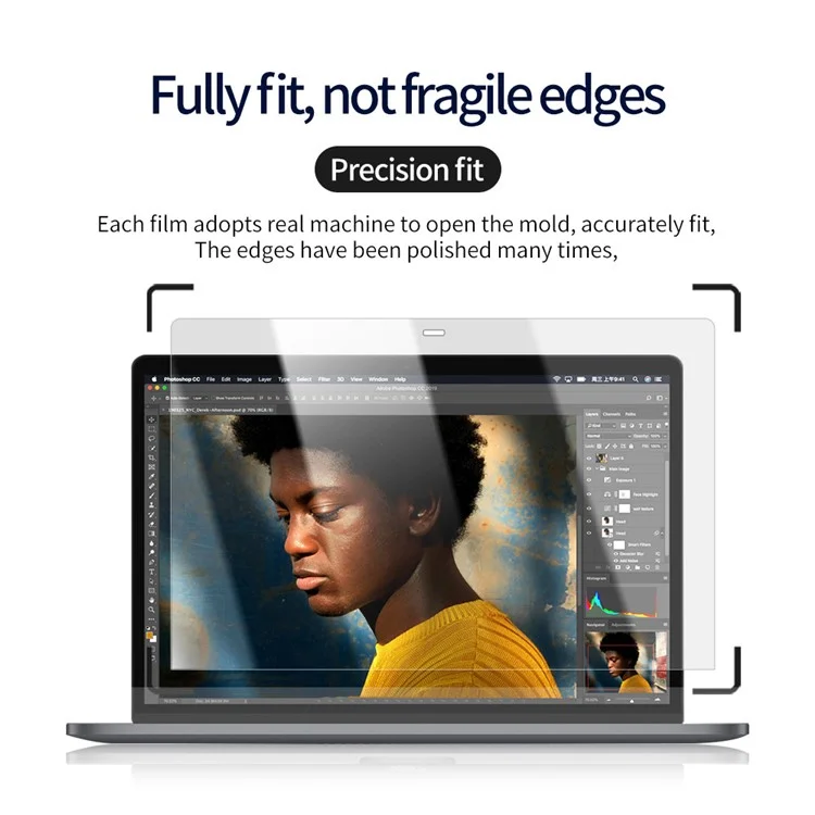 Película De Pantalla Completa De Vidrio Templado De Luz Anti-azul Para MacBook Pro 13 2020 Anti-Explosión Pantalla De Pegamento Completo