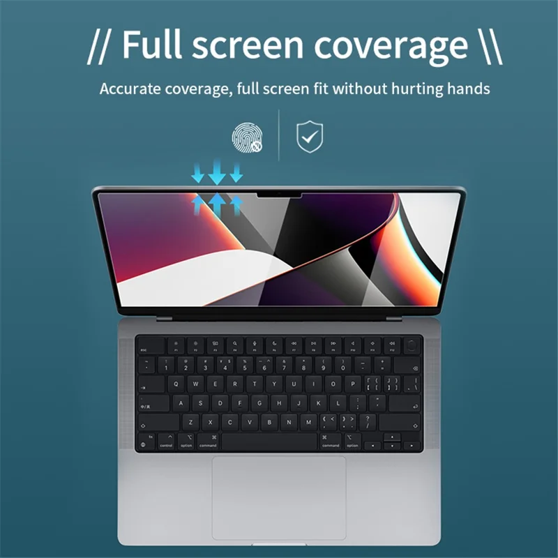 For MacBook Pro 16 inch (2019) (A2141) Explosion-proof Full Coverage Full Flue Anti-Blue-Light Tempered Glass Screen Protector