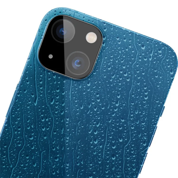 IMAK pour iPhone 13 mini 5.4 pouces/13 6.1 pouces Version noire Filme de protection d'objectif en verre trempé à haute transmittance lumineuse avec couvercle de lentille en acrylique